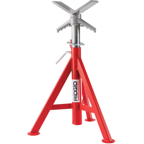 Supports de tuyaux abaiss&eacute; en V no VJ-98, 51-96 cm R&eacute;glage de la hauteur, 12" Capacit&eacute; max. de tuyau, 2500 lb Capacit&eacute; de charge max. Planification Entrepots Molloy