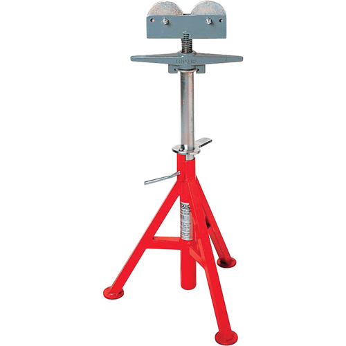 Roller Head  High Pipe Stand #RJ-99, 82-140 cm Height Adjustment, 12" Max. Pipe Capacity, 1000 lbs. Max. Weight Capacity Planification Entrepots Molloy