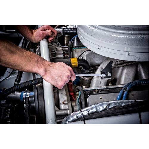 Jeu de cl&eacute;s longues &agrave; coupe &agrave; 12 pans avec pochette &agrave; outils roulable, Combinaison, 15 morceaux, Imp&eacute;rial Planification Entrepots Molloy