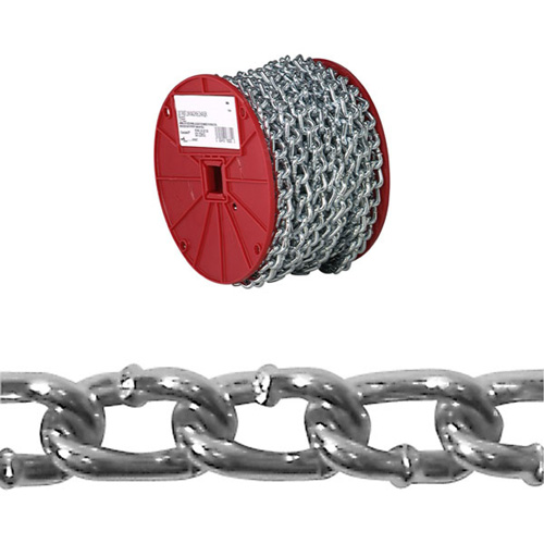 Chaîne torsad&eacute;e, Acier &agrave; faible teneur en carbone, #2 x 125' (38,1 m) l, Charge d'utilisation 310 lb (0,155 tonne) Planification Entrepots Molloy