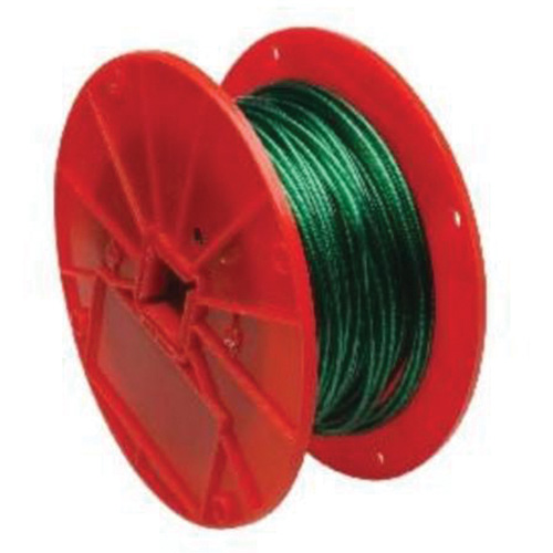 C&acirc;ble m&eacute;tallique, 250' (76,2 m) x 1/16", 28 lb (0,014 tonne), Rev&ecirc;tement de vinyle Planification Entrepots Molloy