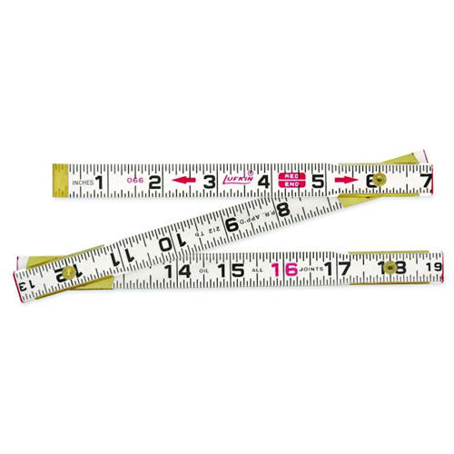 Red End&reg; Rule, 2 m L, Wood, 1 mm Graduations Planification Entrepots Molloy