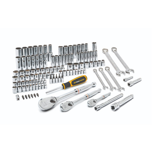 1/4", 3/8" & 1/2" Drive 6 & 12 Point Standard & Deep SAE/Metric Mechanics Tool Set Planification Entrepots Molloy