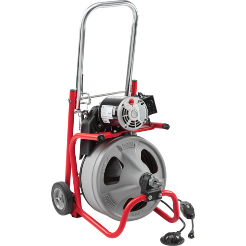 K-400 Autofeed Drum Machine with C-45IW cable, Electric, 1/2" x 75' and 3/8" x 100' Planification Entrepots Molloy