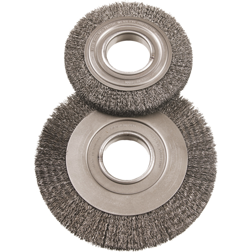 6" Major Wire Wheel Brushes, 6" Dia., 0.014" Fill, 2" Arbor Planification Entrepots Molloy