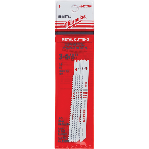Lames de scie sauteuse, Bim&eacute;tal, Tige en U, 3-5/8" lo, 14 dents par pouce Planification Entrepots Molloy