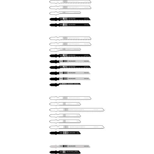 Lame de scie sauteuse, Bim&eacute;tal, Tige en T, 4" lo, 6 dents par pouce Planification Entrepots Molloy