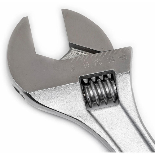 Cl&eacute; &agrave; manche conique r&eacute;glable — emball&eacute; sur carte, 15" lo, la max. 1-11/16"/43 mm, Chrome/Poli Planification Entrepots Molloy