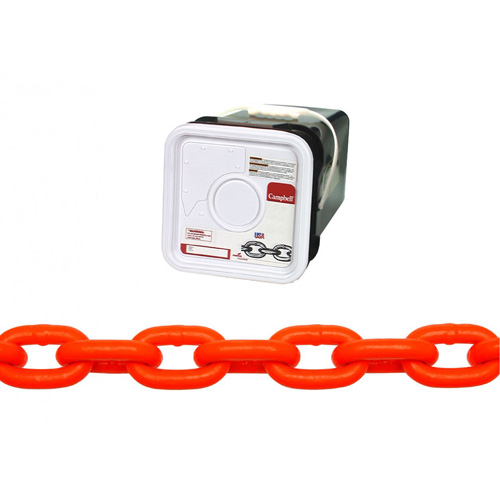 Chaîne haute r&eacute;sistance, Acier au carbone, 5/16" x 60' (18,3 m) l, Calibre 43, Charge d'utilisation 3900 lb (1,95 tonne) Planification Entrepots Molloy