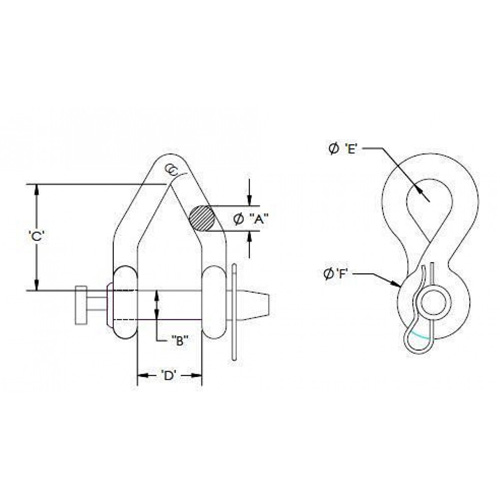 Campbell&reg; Short Body Twisted Clevis Planification Entrepots Molloy