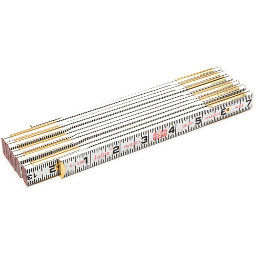 R&egrave;gle de maçon Red End, 6' lo, Bois, Graduations de 1/16" Planification Entrepots Molloy