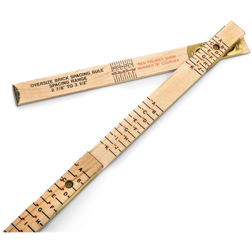 R&egrave;gle de maçon surdimensionn&eacute; Red End, 6' lo, Bois, Graduations de 1/16" Planification Entrepots Molloy