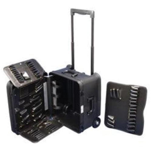 Trousse d'outils de service mobile sur 2 roues, 16-3/4" la x 13-1/2" p x 20" h, Noir Planification Entrepots Molloy