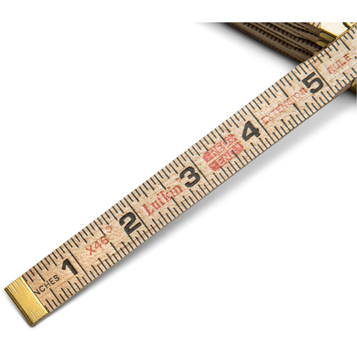 R&egrave;gle pliante, 6' lo, Bois, Graduations de 1/16" Planification Entrepots Molloy