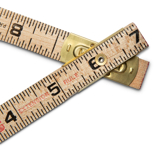 R&egrave;gle pliante, 6' lo, Bois, Graduations de 1/16" Planification Entrepots Molloy