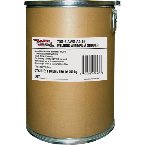 ER70S6 Welding Wire, Carbon Steel, 0.035" Diameter Planification Entrepots Molloy