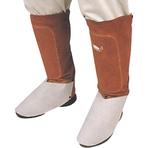 Leather Spats, 6" L, Lava Brown Planification Entrepots Molloy