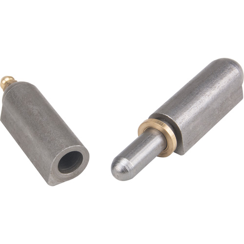 Weld-On Hinge, 0.63" Dia. x 3.937" L, Mild Steel w/Fixed Steel Pin Planification Entrepots Molloy