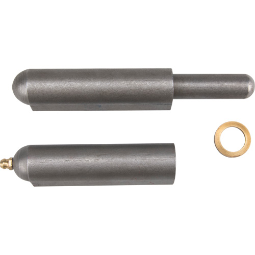 Weld-On Hinge, 0.906" Dia. x 7.874" L, Mild Steel w/Fixed Steel Pin Planification Entrepots Molloy