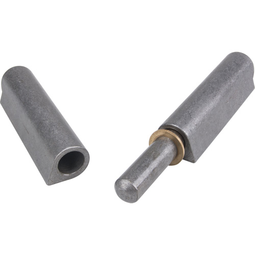 Weld-On Hinge, 1.102" Dia. x 10.236" L, Mild Steel w/Fixed Steel Pin Planification Entrepots Molloy