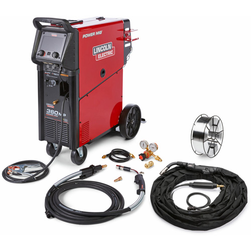 Machine &agrave; souder &agrave; g&acirc;chette avant pour aluminium One-Pak POWER MIG 360MP pour remorque et fabrication g&eacute;n&eacute;rale, 208 V/230 V/460 V/575 V, 1 Ph, 50/60 Hz Planification Entrepots Molloy