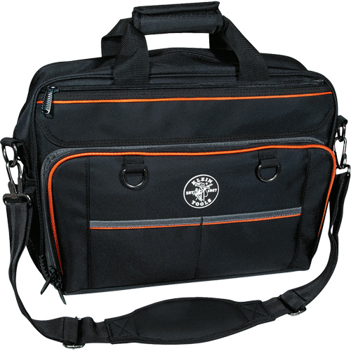 Sac techno Tradesman Pro avec pochette pour ordinateur portable, Polyester, 22 pochettes, Noir/Orange Planification Entrepots Molloy