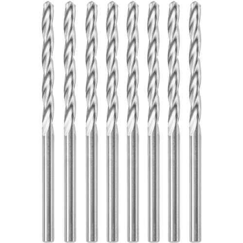8-Piece Standard Point Spiral Saw Bit with 1/8" Diameter, 1/8", 1" Flute Planification Entrepots Molloy