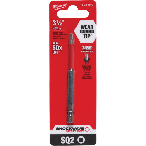 Embouts &agrave; percussion Shockwave Impact-Duty, Carr&eacute;e, Embout #2, Prise 1/4", Longueur 3-1/2" Planification Entrepots Molloy