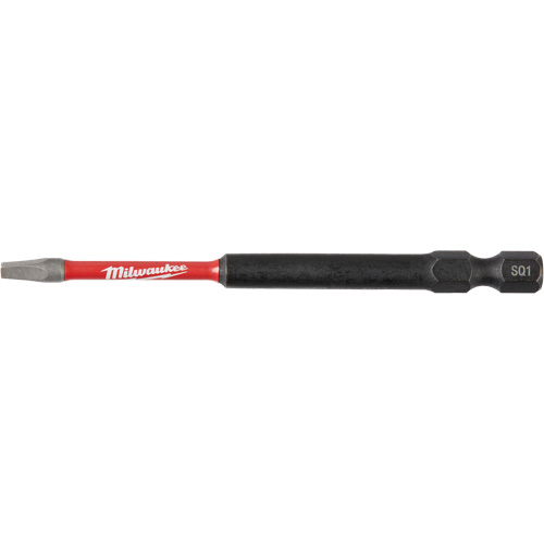 Tr&eacute;pan &agrave; choc Shockwave, Carr&eacute;e, Embout #1, Prise 1/4", Longueur 3-1/2" Planification Entrepots Molloy