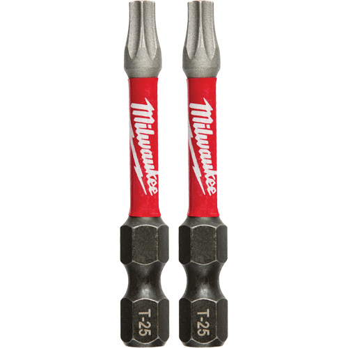Tr&eacute;pans &agrave; choc Shockwave, Torx, Embout T-25, Prise 1/4", Longueur 2" Planification Entrepots Molloy