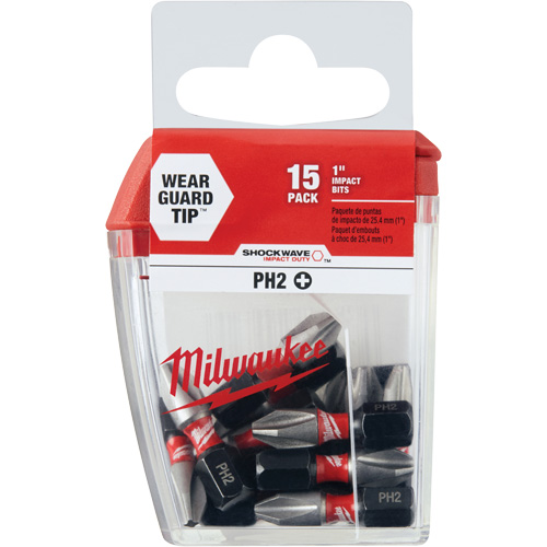 Forets &agrave; chocs Shockwave, Phillips, #2, Prise 1/4" Planification Entrepots Molloy