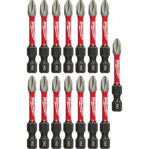 Forets &agrave; chocs Shockwave, Phillips, Embout #2, Prise 1/4", Longueur 2" Planification Entrepots Molloy