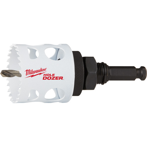 Scie-cloche Hole Dozer avec arbre, 2", Profondeur de la coupe 1-5/8", Bim&eacute;tal Planification Entrepots Molloy