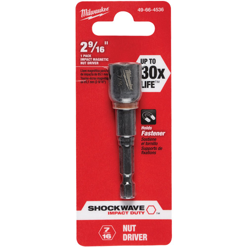 Serre-&eacute;crou magn&eacute;tique Shockwave Impact Duty, Prise 1/2", Longueur 2-9/16" Planification Entrepots Molloy