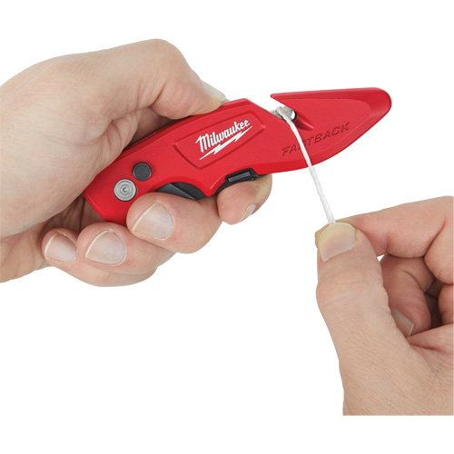 Couteau utilitaire rabattable Fastback, 2" lame, lame en Acier au carbone, poign&eacute;e en M&eacute;tal Planification Entrepots Molloy