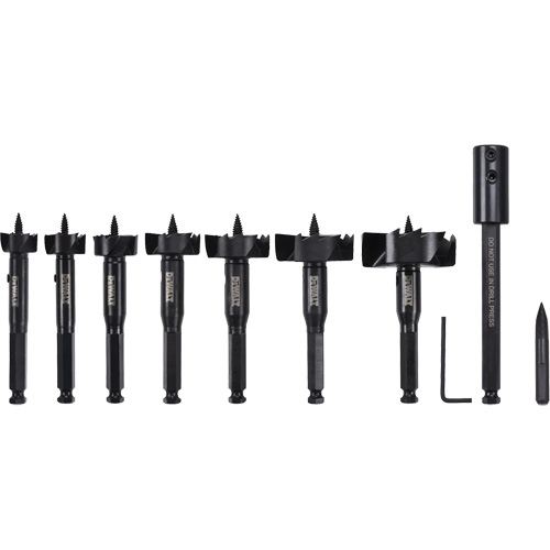 Self-Feed Wood Drill Bit Kit, 8 Pieces, High Carbon Steel Planification Entrepots Molloy