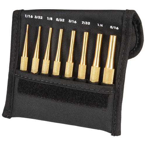 Brass Drive Pin Punch Set, 8 Pieces Planification Entrepots Molloy