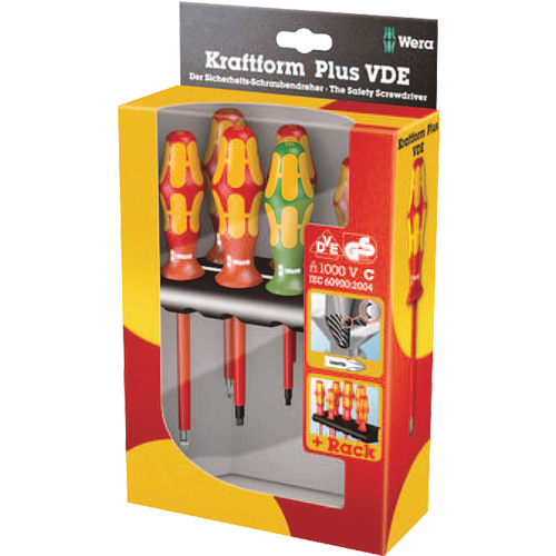 160 i / 168 i /6 VDE Insulated Screwdriver Set, 1000 V, 6 Pcs Planification Entrepots Molloy