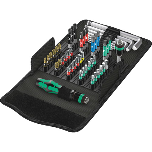 Kraftform Kompakt 100 Screw Driving set 52-PC, 6-1/32" L, Plastic Handle Planification Entrepots Molloy