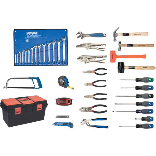 Deluxe Tool Set with Plastic Tool Box, 56 Pieces Planification Entrepots Molloy