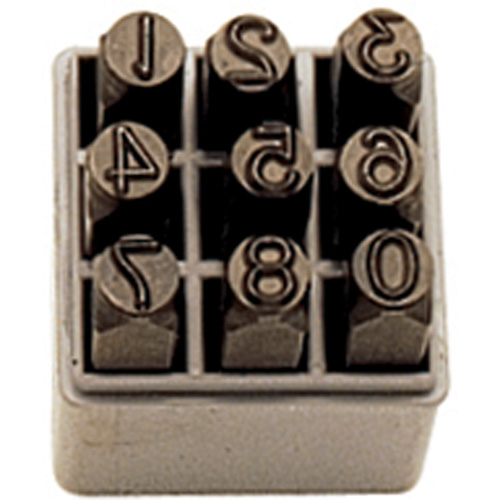 Jeu de num&eacute;ros &agrave; estamper &agrave; la main, 9 morceaux Planification Entrepots Molloy