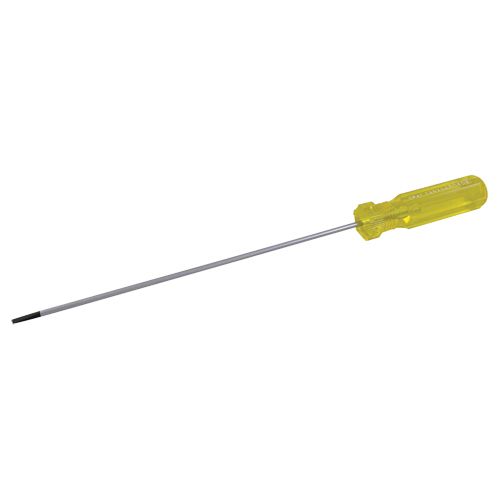 Tournevis &agrave; fente d'&eacute;lectricien, Tige de 1/8", Ronde, 6-1/2" lo, Prise en Plastique Planification Entrepots Molloy