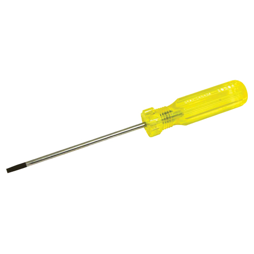 Tournevis &agrave; fente d'&eacute;lectricien, Tige de 5/32", Ronde, 7-3/4" lo, Prise en Plastique Planification Entrepots Molloy