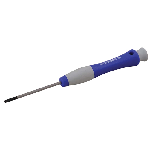 Tournevis  &agrave; fente de pr&eacute;cision, Tige de 9/64", Ronde, 6-1/2" lo, Prise en Plastique Planification Entrepots Molloy
