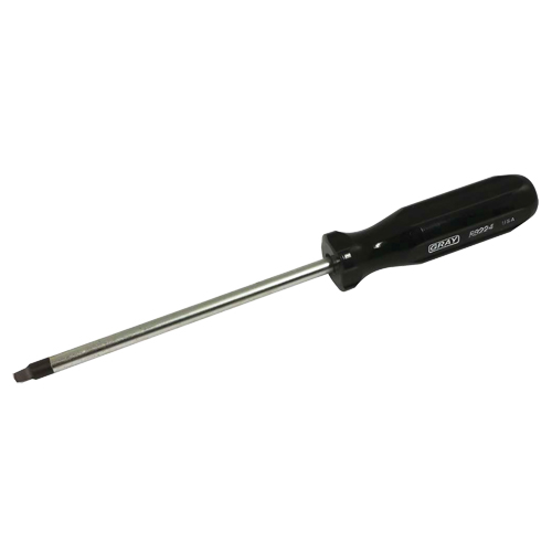 Tournevis &agrave; pointe carr&eacute;e, Tige de #4, Ronde, 9-3/4" lo, Prise en Plastique Planification Entrepots Molloy
