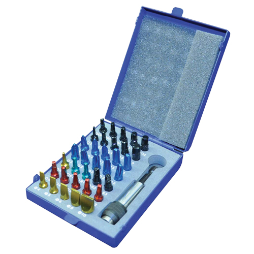 Jeu d'embouts &agrave; ins&eacute;rer de couleur avec boîtier en m&eacute;tal Planification Entrepots Molloy