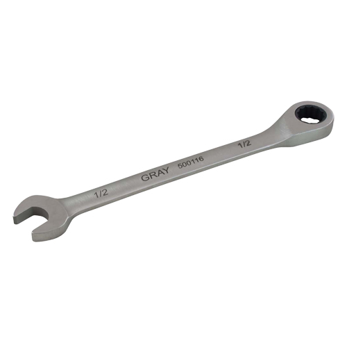 Combination Fixed Head Ratcheting Wrench, 12 Point, 5/16", Stainless Steel Finish Planification Entrepots Molloy
