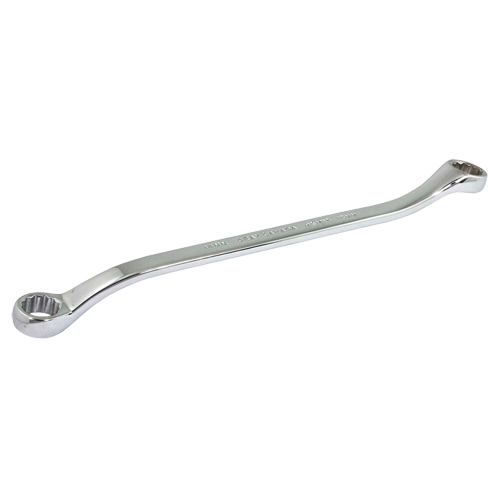 Box End Wrench, 12 Point, 14 mm x 15 mm, 15° Offset, Chrome Finish Planification Entrepots Molloy