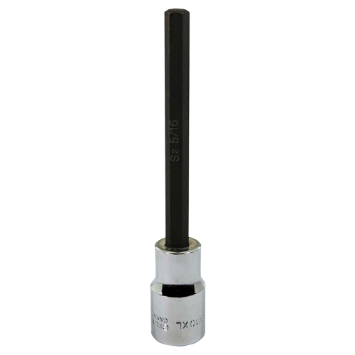 Socket, Hex, 5/16" x 5" L, 1/2" Square Drive Drive Planification Entrepots Molloy