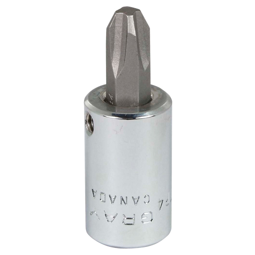Head Socket, Phillips, #4 x 1.93" L, 3/8" Square Drive Drive Planification Entrepots Molloy